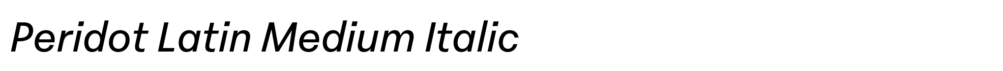 Peridot Latin Medium Italic image